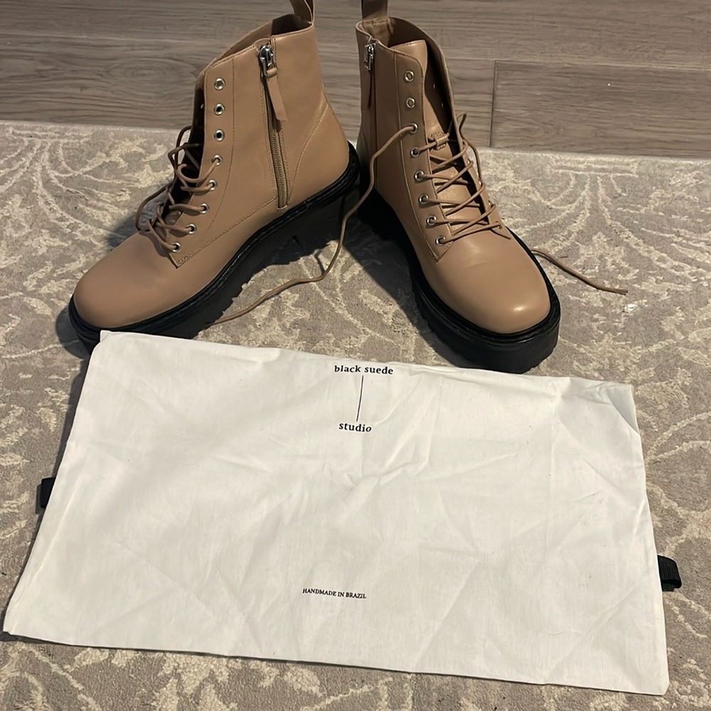 Black Suede Studio Leather boots